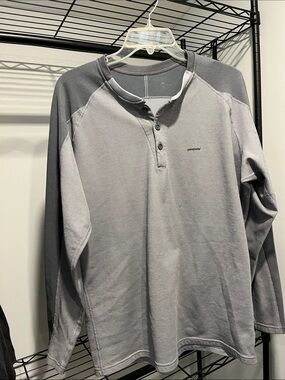 Patagonia Two-Tone Gray Long-Sleeve Henley